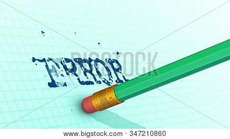 Standard Pencil Erasing Terror Word