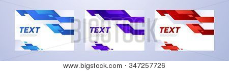White Business Brochure, Leaflet, Flyer, Cover Template. Abstract Background Blue Red, And Purple Di