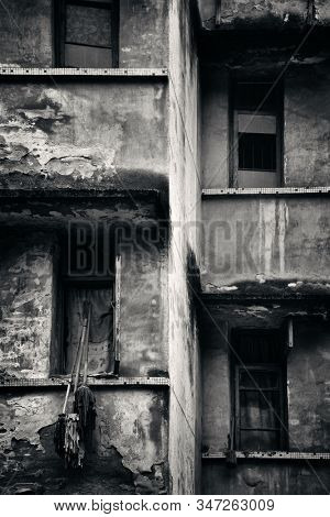 Old building closeup in Xiahao Old street in Chongqing, China.