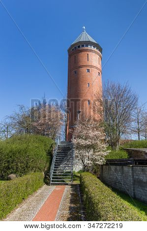 Water Tower In The Historic Center Of Grimmen, Germany