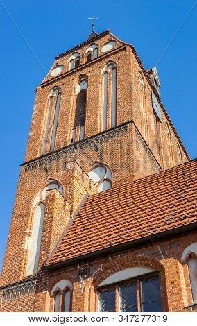 Tower Of The Historic Dom Church In Gustrow, Germany