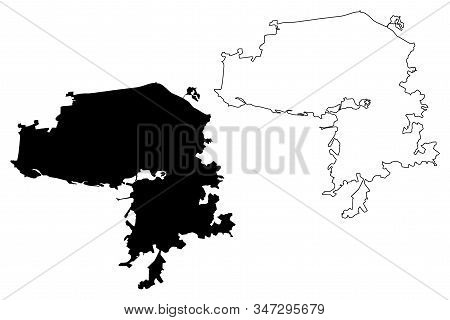 Kazan City (russian Federation, Russia) Map Vector Illustration, Scribble Sketch City Of Kazan Map