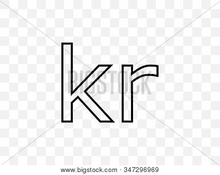 Norwegian Krone Icon. Vector Illustration, Flat Design