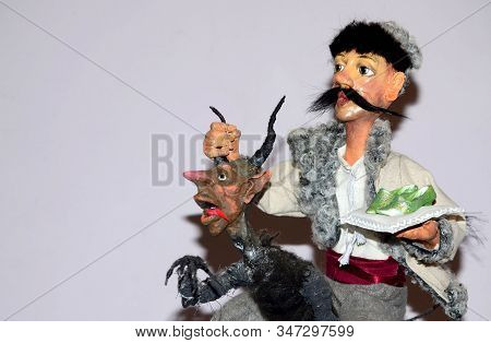 Kharkov, Ukraine - January 08, 2020, Traditional Annual Exhibition And Sale Of Handmade Dolls. The B