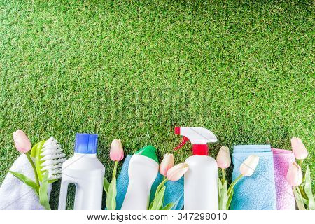 Spring Home Cleaning Concept