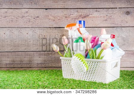 Spring Home Cleaning Concept
