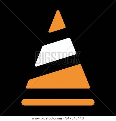 Traffic Cones.orange Highway Traffic Cone With White Stripes.road Repair.