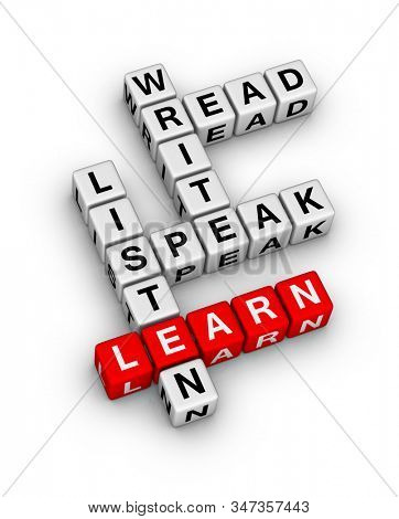 Listen Speak Read Write Images, Illustrations & Vectors (Free) - Bigstock