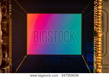 Macro Shot Small Digital Smartphone Camera Cmos Sensor With Rainbow Reflection