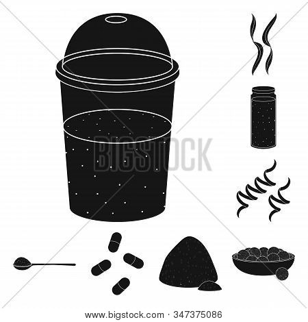 Vector Design Of Grass And Natural Icon. Collection Of Grass And Seaweed Stock Vector Illustration.
