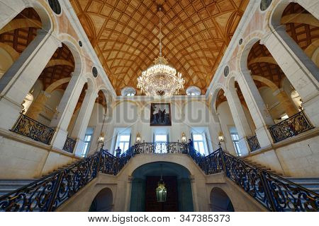 ARANJUEZ, SPAIN - MAY 22, 2019: Royal Palace of Aranjuez historical building in Spain