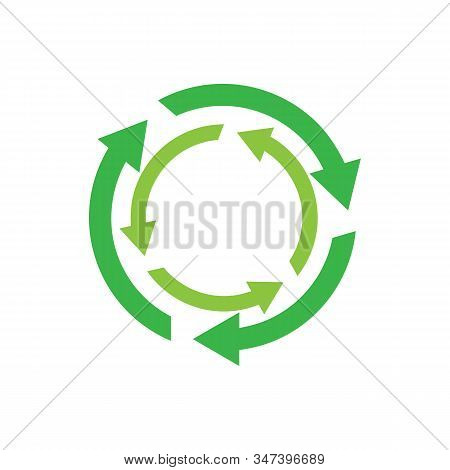 Recycle Illustration Design Template With Green Color