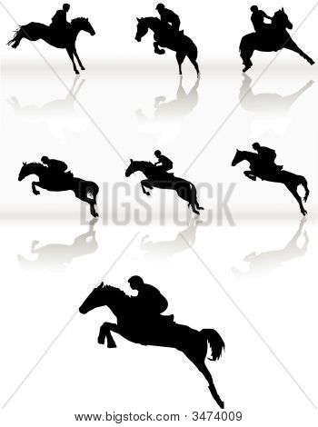 Siluetteja hevosurheilu