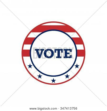 American Presidential Election Badges And Vote Labels.