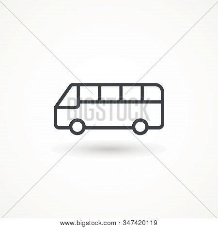 Bus Vector Icon. Editable Strok. Transportation Symbol Vector Logo Template Design Element