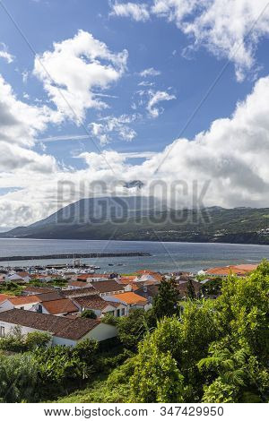 Portrait View Of Lajes Do Pico On Pico Island In The Azores, Portugal.