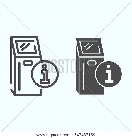 Information Point Line And Solid Icon. Internet Box With Internet Access Vector Illustration Isolate