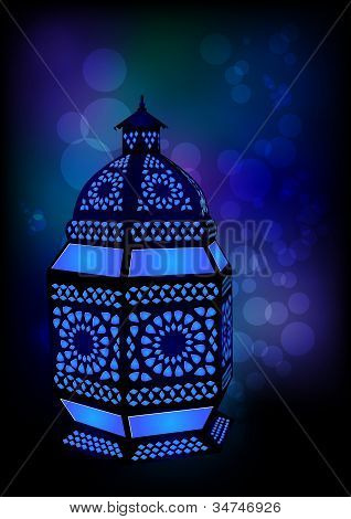 Lâmpada Islâmica para Ramadan / celebrações do Eid - ilustração vetorial