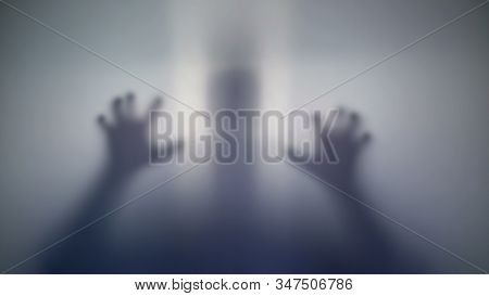 Insane Person Silhouette Frightening His Victim, Strange Creature, Mad People