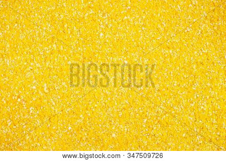 Background Full Of Fresh Raw Corn Or Maize Polenta, Healthy Natural Nutrition
