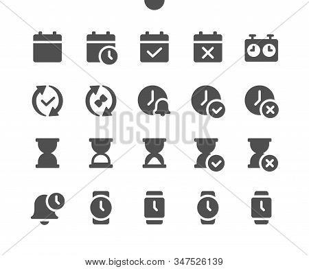Time V2 Ui Pixel Perfect Well-crafted Vector Solid Icons 48x48 Ready For 24x24 Grid For Web Graphics