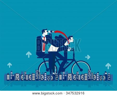 Office People Riding Bicycle Healthy Lifestyle. Concept Business Vector Illustration, City Building,