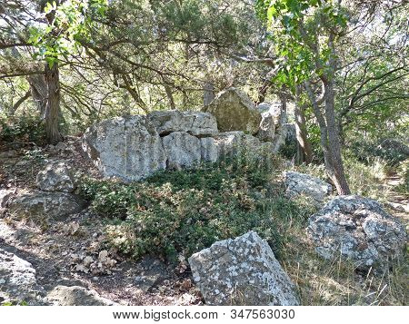 Ruins Of The Fortress Of Charax, A Roman Military Camp On The Cape Of Ai-todor. Located On A Hill An