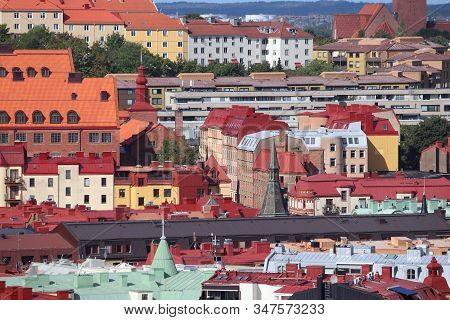 Gothenburg City, Sweden - Urban Cityscape With Olivedal And Masthugget Districts. Sweden Landmarks.