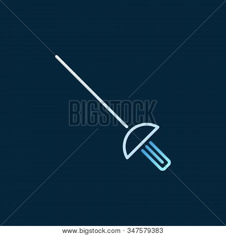 Espada Ropera Vector Concept Outline Colored Icon Or Logo Element On Dark Background