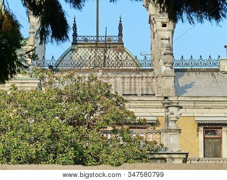 Upper Massandra, Russian-09/16/2019: Massandra Palace Of The Emperor Alexander Iii. Different Height