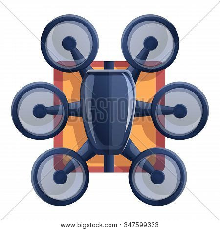 Hexacopter Delivery Icon. Cartoon Of Hexacopter Delivery Vector Icon For Web Design Isolated On Whit