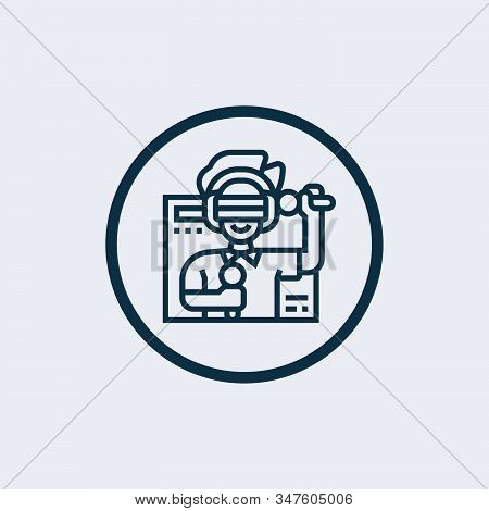 Virtual Reality Icon Isolated On White Background From Virtual Reality Collection. Virtual Reality I