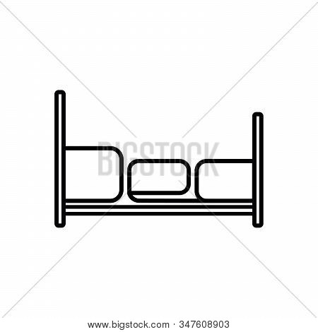 The Bed Icon. Hotel Symbol. Letter Based Logo Typography Wordmark