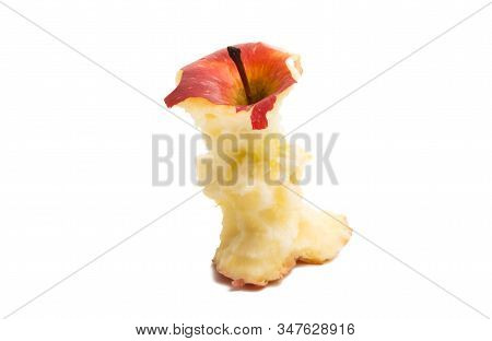 Apple Core Delicious Food Isolated On White Background
