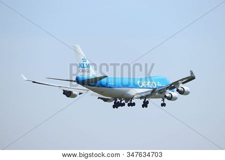 Amsterdam, The Netherlands - June, 1st 2019: Ph-ckb Klm Royal Dutch Airlines Boeing 747  Final Appro