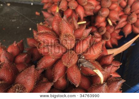 Thai sød frugt, Zalacca closeup i Thailand marked