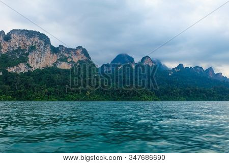 Rock Formations Beautifully Arranged Within The Ratchaprapa Dam, Also Known As The Cheow Lan Dam In 
