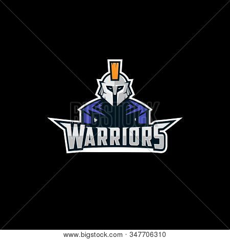 The Warrior Mascot Logo Vector, Cartoon Warrior Logo Illustration