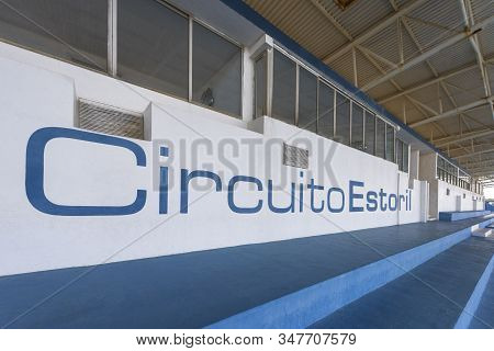 Alcabideche, Portugal - April 2018: View At Circuito Estoril - Famous Formula 1 Stadium