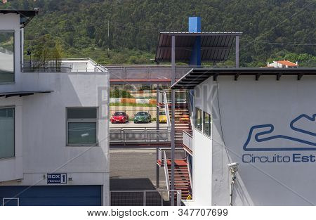 Alcabideche, Portugal - April 2018: View At Circuito Estoril - Famous Formula 1 Stadium