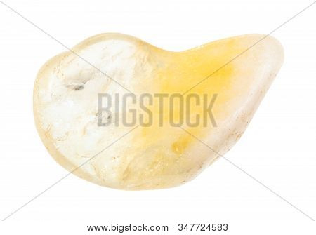 Closeup Of Sample Of Natural Mineral From Geological Collection - Polished Citrine (yellow Quartz) G