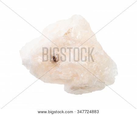 Closeup Of Sample Of Natural Mineral From Geological Collection - Unpolished Baryte Ore Isolated On 