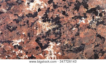 Panoramic Background From Polished Natural Urtite Rock Close Up