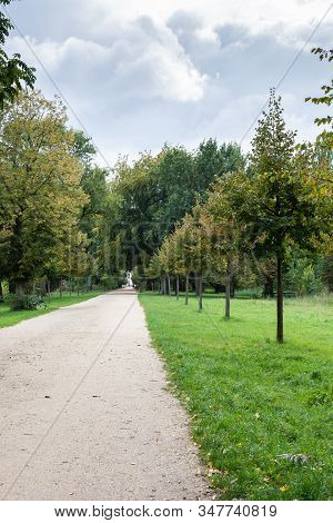 Walking In The Palace Garden Of Charlottenburg On An Autumn Day, A District Of The Charlottenburg-wi