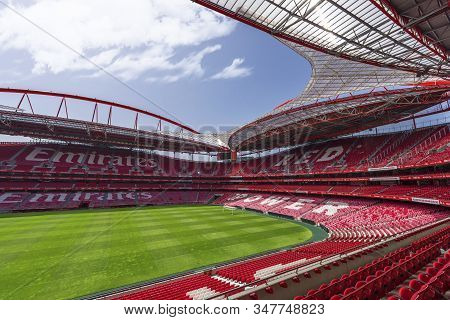 Lisboa, Portugal - April 2018:  Estadio Da Luz - The Official Playground Of Fc Benfica