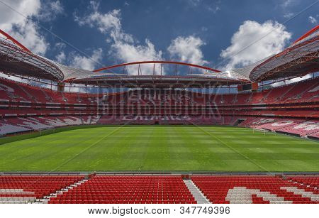 Lisboa, Portugal - April 2018:  Estadio Da Luz - The Official Playground Of Fc Benfica