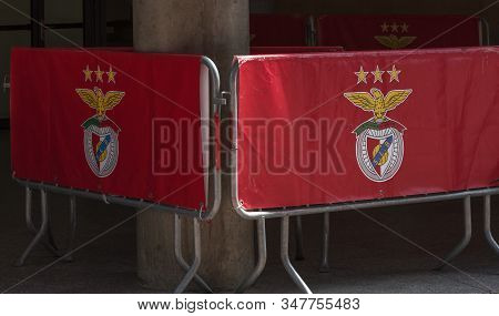 Lisboa, Portugal - April 2018: Barriers At Estadio Da Luz - The Official Playground Of Fc Benfica