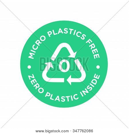 Micro Plastics Free Icon. Zero Plastic Inside Symbol.