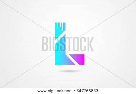 Pink Blue Alphabet Letter L Logo Icon Design Template For Corporate Business. Suitable For A Media O