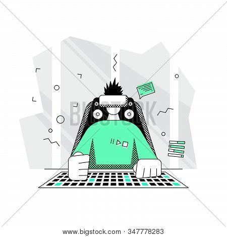 Angry Virtual Reality Computer Player Person